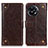 Leather Case Stands Flip Cover Holder K06Z for OnePlus Ace 2 5G Brown