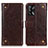 Leather Case Stands Flip Cover Holder K06Z for Oppo A74 4G