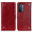 Leather Case Stands Flip Cover Holder K06Z for Oppo A74 5G Red