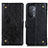 Leather Case Stands Flip Cover Holder K06Z for Oppo A93 5G Black