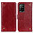 Leather Case Stands Flip Cover Holder K06Z for Oppo A94 5G Red