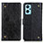 Leather Case Stands Flip Cover Holder K06Z for Oppo K10 4G Black