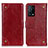 Leather Case Stands Flip Cover Holder K06Z for Oppo K9 5G Red