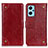 Leather Case Stands Flip Cover Holder K06Z for Realme 9i 4G Red