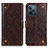 Leather Case Stands Flip Cover Holder K06Z for Realme C31 Brown