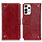 Leather Case Stands Flip Cover Holder K06Z for Samsung Galaxy A23 4G Red