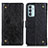 Leather Case Stands Flip Cover Holder K06Z for Samsung Galaxy M13 4G Black