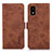 Leather Case Stands Flip Cover Holder K06Z for Sharp Aquos wish3 Brown