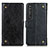 Leather Case Stands Flip Cover Holder K06Z for Sony Xperia 1 III Black