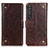 Leather Case Stands Flip Cover Holder K06Z for Sony Xperia 1 III Brown