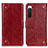 Leather Case Stands Flip Cover Holder K06Z for Sony Xperia 10 IV SOG07 Red