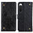 Leather Case Stands Flip Cover Holder K06Z for Sony Xperia 10 V Black