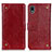 Leather Case Stands Flip Cover Holder K06Z for Sony Xperia Ace III Red