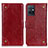 Leather Case Stands Flip Cover Holder K06Z for Vivo iQOO Z6 5G Red