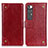 Leather Case Stands Flip Cover Holder K06Z for Xiaomi Mi 10S 5G Red