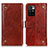 Leather Case Stands Flip Cover Holder K06Z for Xiaomi Redmi 10 (2022) Red