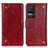 Leather Case Stands Flip Cover Holder K06Z for Xiaomi Redmi K50 5G Red