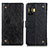 Leather Case Stands Flip Cover Holder K06Z for Xiaomi Redmi K50 Gaming 5G Black