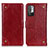 Leather Case Stands Flip Cover Holder K06Z for Xiaomi Redmi Note 10T 5G Red