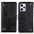 Leather Case Stands Flip Cover Holder K06Z for Xiaomi Redmi Note 12 Pro+ Plus 5G Black