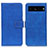 Leather Case Stands Flip Cover Holder K07Z for Google Pixel 7 Pro 5G Blue