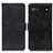 Leather Case Stands Flip Cover Holder K07Z for Google Pixel 7a 5G Black