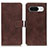 Leather Case Stands Flip Cover Holder K07Z for Google Pixel 8 5G Brown