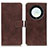 Leather Case Stands Flip Cover Holder K07Z for Huawei Honor Magic5 Lite 5G Brown