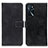 Leather Case Stands Flip Cover Holder K07Z for Oppo A16s Black