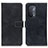 Leather Case Stands Flip Cover Holder K07Z for Oppo A54 5G Black