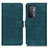 Leather Case Stands Flip Cover Holder K07Z for Oppo A54 5G Green