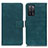 Leather Case Stands Flip Cover Holder K07Z for Oppo A55 5G Green