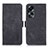 Leather Case Stands Flip Cover Holder K07Z for Oppo A58 5G Black