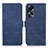 Leather Case Stands Flip Cover Holder K07Z for Oppo A58 5G Blue