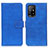 Leather Case Stands Flip Cover Holder K07Z for Oppo A94 5G Blue