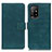 Leather Case Stands Flip Cover Holder K07Z for Oppo A94 5G Green