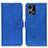 Leather Case Stands Flip Cover Holder K07Z for Oppo F21 Pro 4G Blue