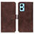 Leather Case Stands Flip Cover Holder K07Z for Oppo K10 4G Brown
