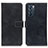 Leather Case Stands Flip Cover Holder K07Z for Oppo Reno6 5G Black