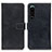 Leather Case Stands Flip Cover Holder K07Z for Sony Xperia 5 III SO-53B Black