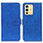 Leather Case Stands Flip Cover Holder K07Z for Vivo V23 5G Blue