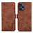 Leather Case Stands Flip Cover Holder K07Z for Xiaomi Poco F5 5G Brown