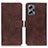 Leather Case Stands Flip Cover Holder K07Z for Xiaomi Poco X4 GT 5G Brown