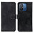 Leather Case Stands Flip Cover Holder K07Z for Xiaomi Redmi 11A 4G Black