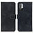 Leather Case Stands Flip Cover Holder K07Z for Xiaomi Redmi Note 10 5G Black
