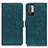 Leather Case Stands Flip Cover Holder K07Z for Xiaomi Redmi Note 10 5G Green