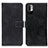 Leather Case Stands Flip Cover Holder K07Z for Xiaomi Redmi Note 10 JE 5G Black