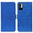 Leather Case Stands Flip Cover Holder K07Z for Xiaomi Redmi Note 10 JE 5G Blue