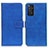 Leather Case Stands Flip Cover Holder K07Z for Xiaomi Redmi Note 11 4G (2022) Blue