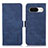 Leather Case Stands Flip Cover Holder K08Z for Google Pixel 8a 5G Blue